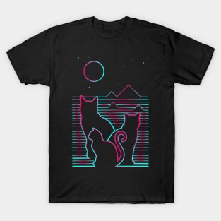 Night and Cats T-Shirt